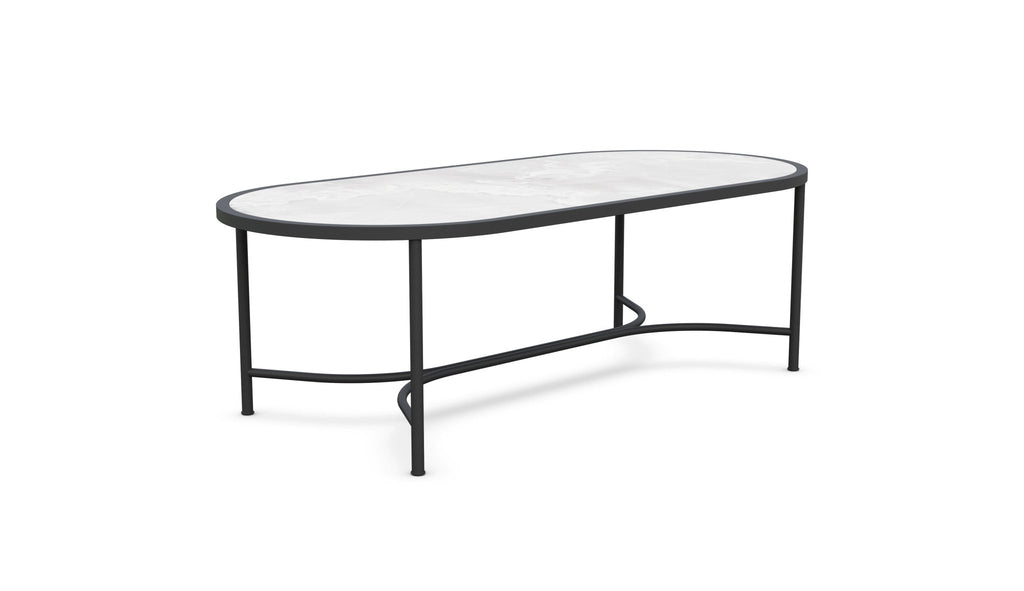 Athens 96" Oval Dining Table - Dekton Top Dining Tables Azzurro Living