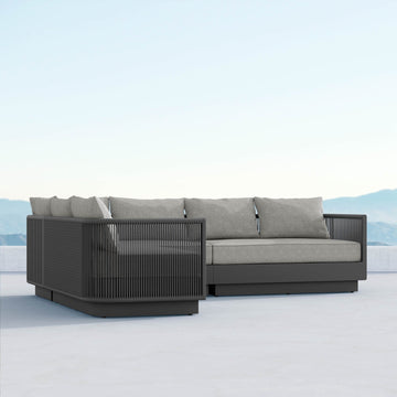 Porto Sectional Sofa Left Arm - Charcoal - Azzurro Living