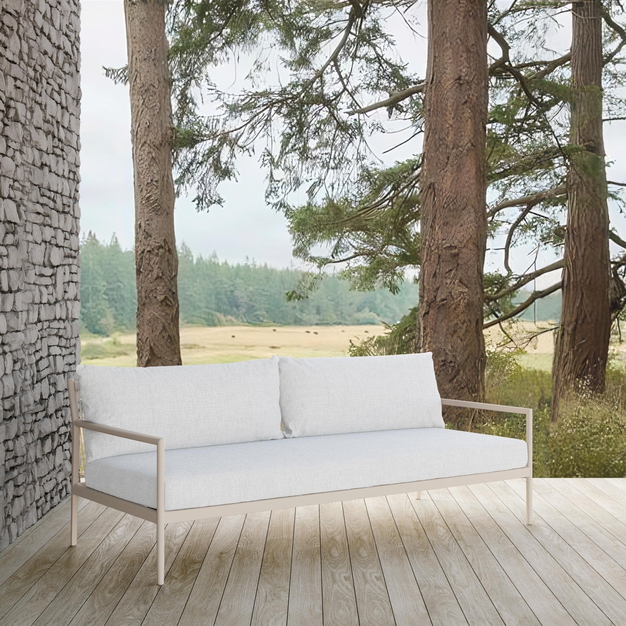 Madeira 3 Seat Sofa Ivory