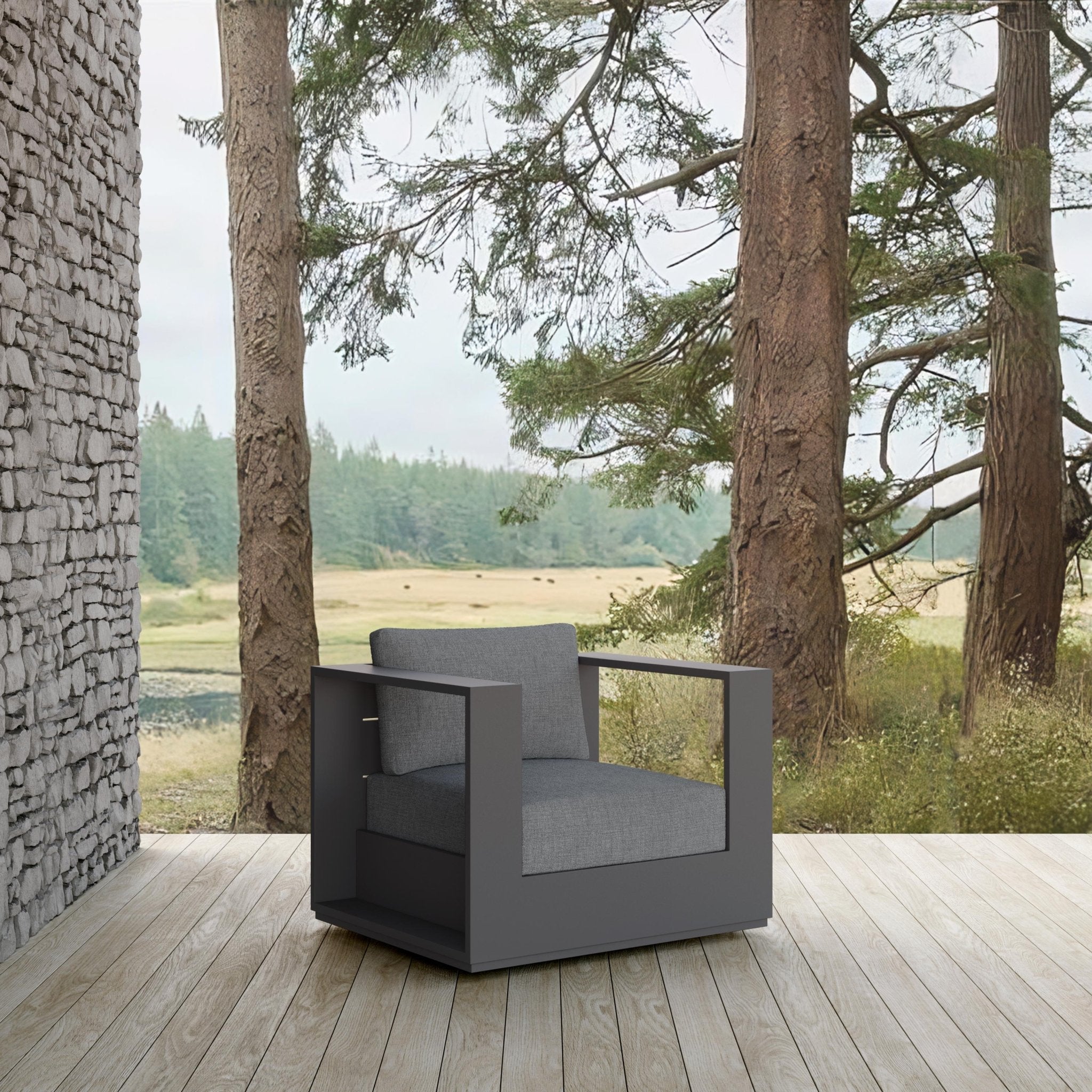 Sydney Club Chair Swivel Charcoal